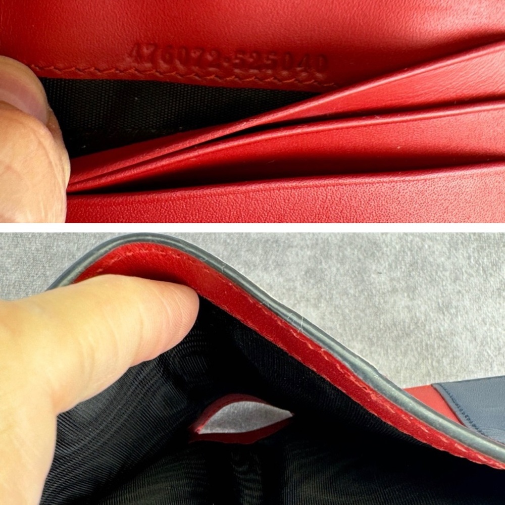 * RARE * Gucci Queen Margaret Card Case in White, Blue, and Red NEW IN BOX W BAG - Picture 11 of 12